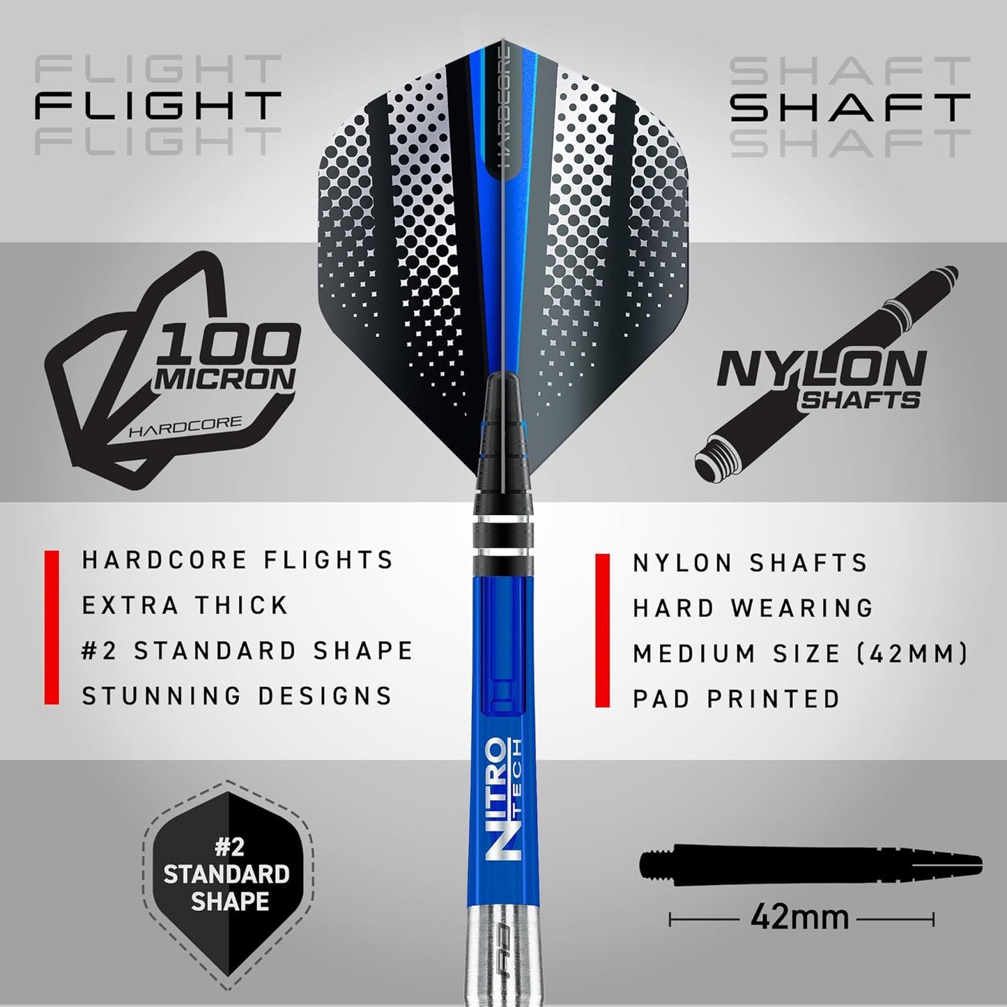 Razor Edge Original 28G Tungsten Darts with Flights and Stems