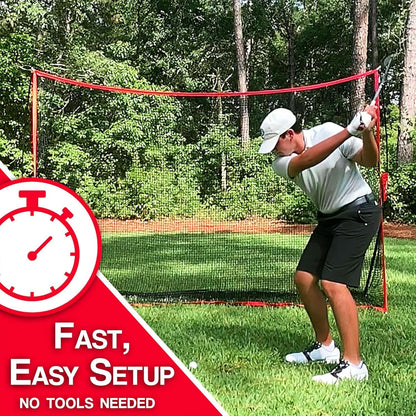 Heavy Duty Golf Net 10X7 Feet Hitting Area - Backyard Driving or Indoor Garage Practice - Perfect Equipment for Any Golfer