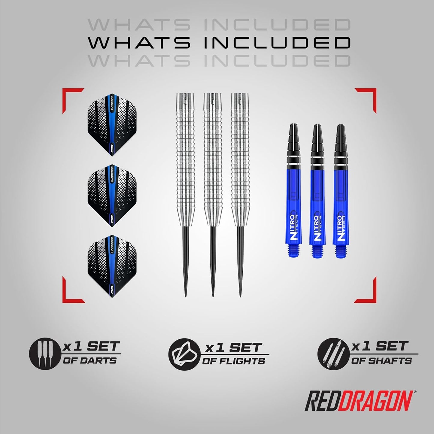 Razor Edge Original 28G Tungsten Darts with Flights and Stems