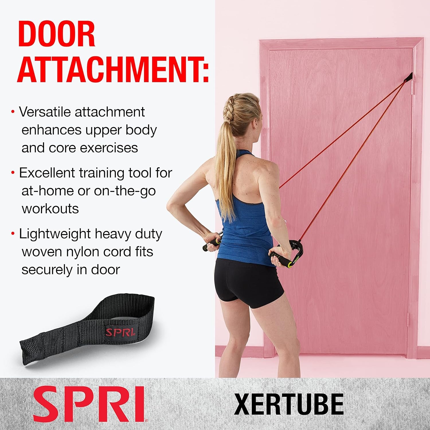 Xertube Resistance Bands with Handles – All Exercise Cords Sold Separately with Home Gym Workout Fitness Door Anchor Attachment Option