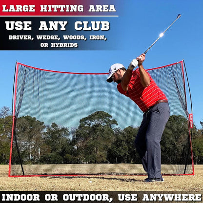 Heavy Duty Golf Net 10X7 Feet Hitting Area - Backyard Driving or Indoor Garage Practice - Perfect Equipment for Any Golfer