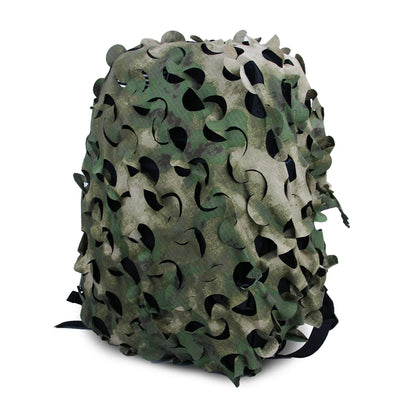 3D Camo Net Tactical Backpack Cover Laser Cut Camouflage Pack Rucksack Cover Scrim Hunting Bag Accessories CS Wargame