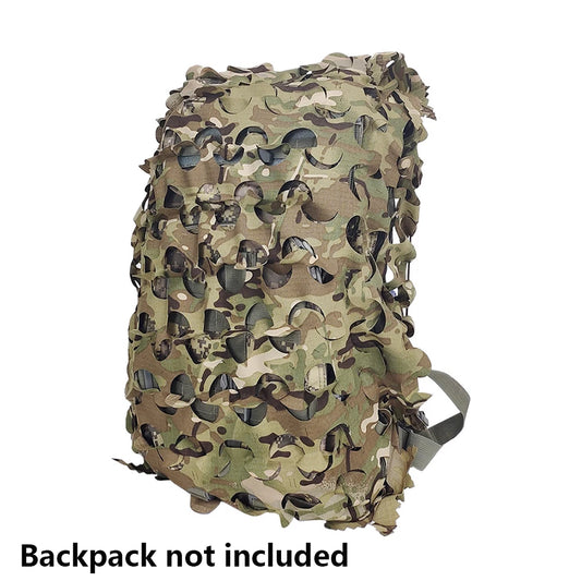 3D Camo Net Tactical Backpack Cover Laser Cut Camouflage Pack Rucksack Cover Scrim Hunting Bag Accessories CS Wargame