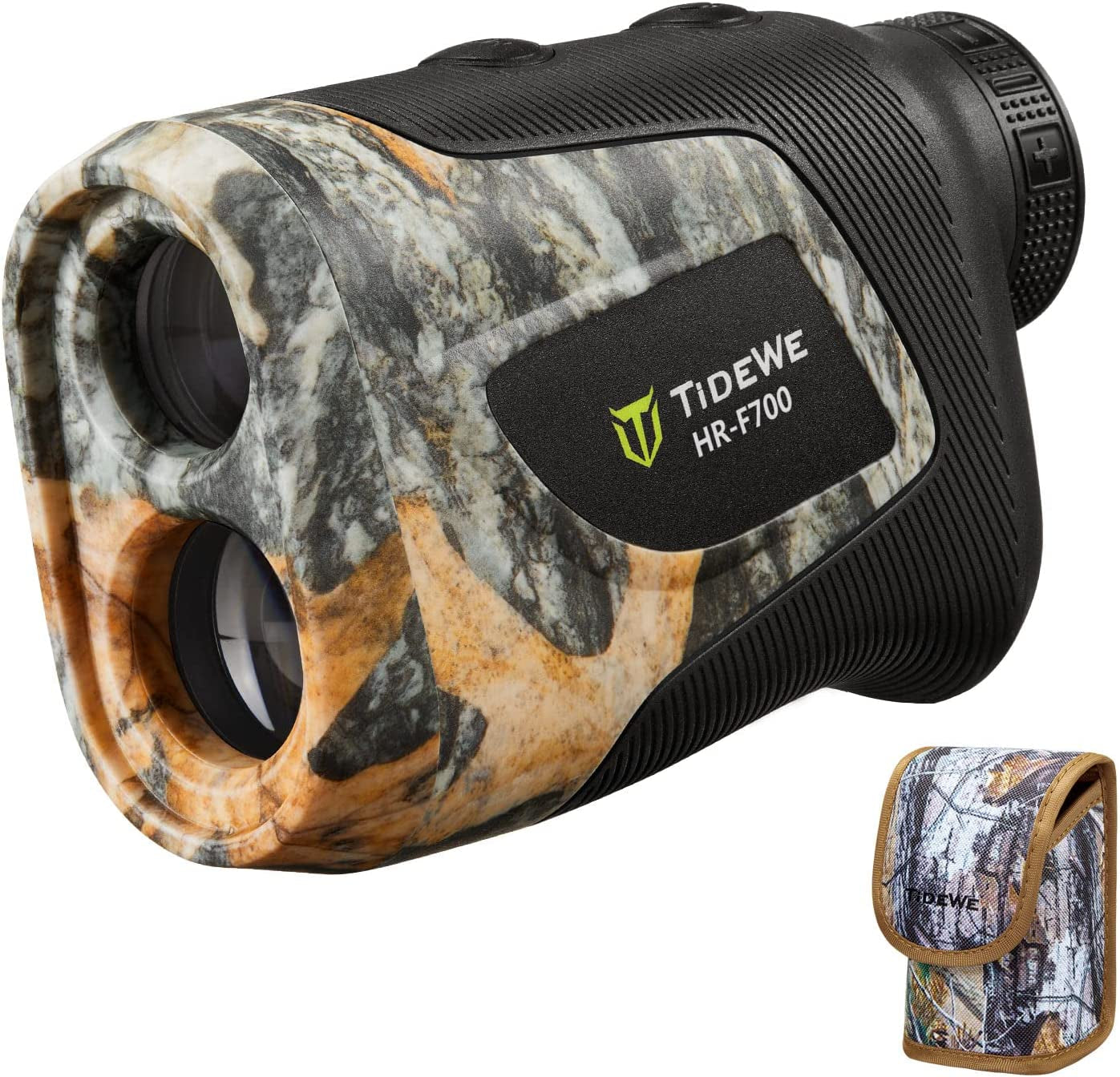 Hunting Rangefinder with Rechargeable Battery, 700/1000Y Camo Laser Range Finder 6X Magnification, Distance/Angle/Speed/Scan Multi Functional Waterproof Rangefinder with Case