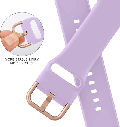 Sport Band Compatible with Apple Watch Bands 49Mm 46Mm 45Mm 44Mm 42Mm 41Mm 40Mm 38Mm, Soft Silicone Wristband Strap with Classic Clasp for Iwatch Series 10 9 Ultra SE 8 7 6 5 4 3 2 1 for Women Men