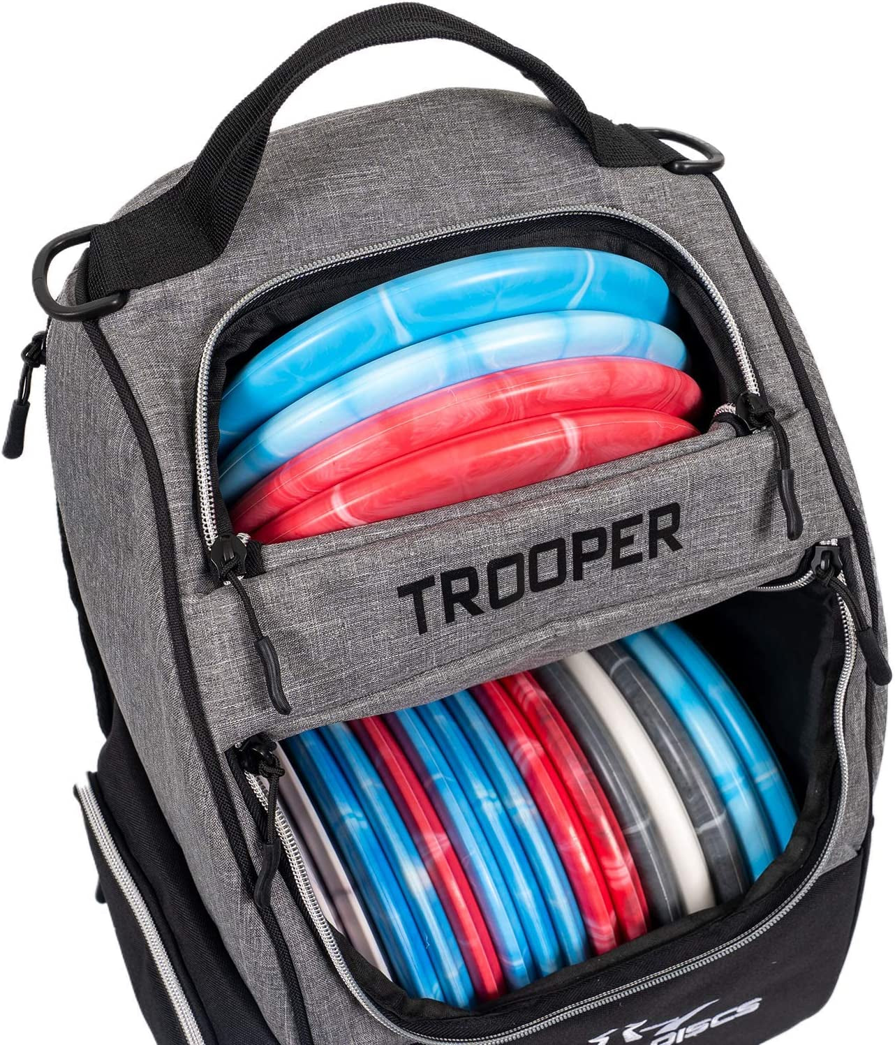 Trooper Disc Golf Bag | Large Frisbee Bags with 18+ Discs Capacity | Lightweight & Durable Backpack | Great Gifts or Disc Golf Accessories for Men | Ideal for Beginners & Pro Players